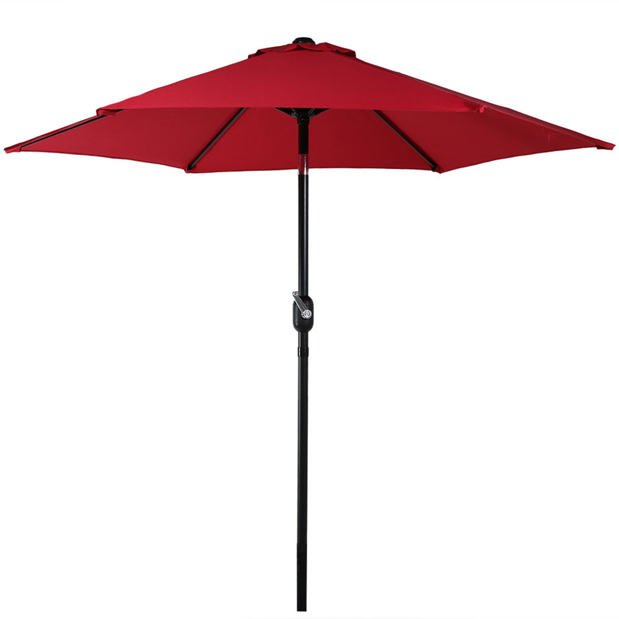 Sunnydaze Decor, Patio Umbrella with Tilt Crank - Red - 7.5ft., Canopy Diameter 7.5 ft, Shape Octagon, Model# ECG-388